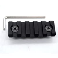 Trirock Picatinny Riel Sección 2-2 Pulgadas 5 Ranura con Interfaz Dual Adecuado para Keymod y M-Lok Rail Mount Sistema